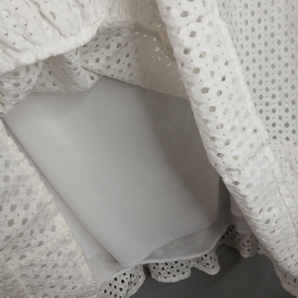 a.n.a A New Aproach White Eyelet Peplum Top - Picture 13 of 15